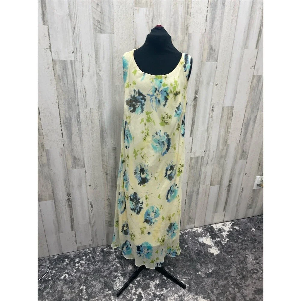 R&M Richards 2-Piece Dress & Jacket Set Womens 16w Multicolor Floral Maxi sku622